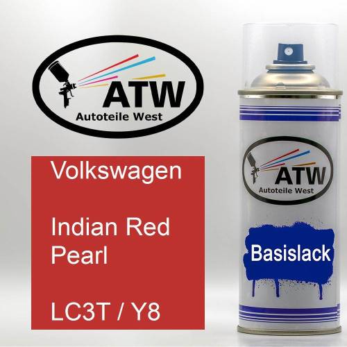 Volkswagen, Indian Red Pearl, LC3T / Y8: 400ml Sprühdose, von ATW Autoteile West.